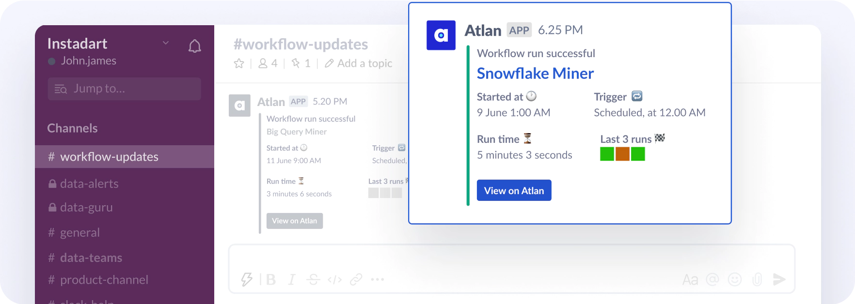Snowflake metadata use case: Embedded collaboration with data assets and team members in the tools you are familiar with. Source: Atlan