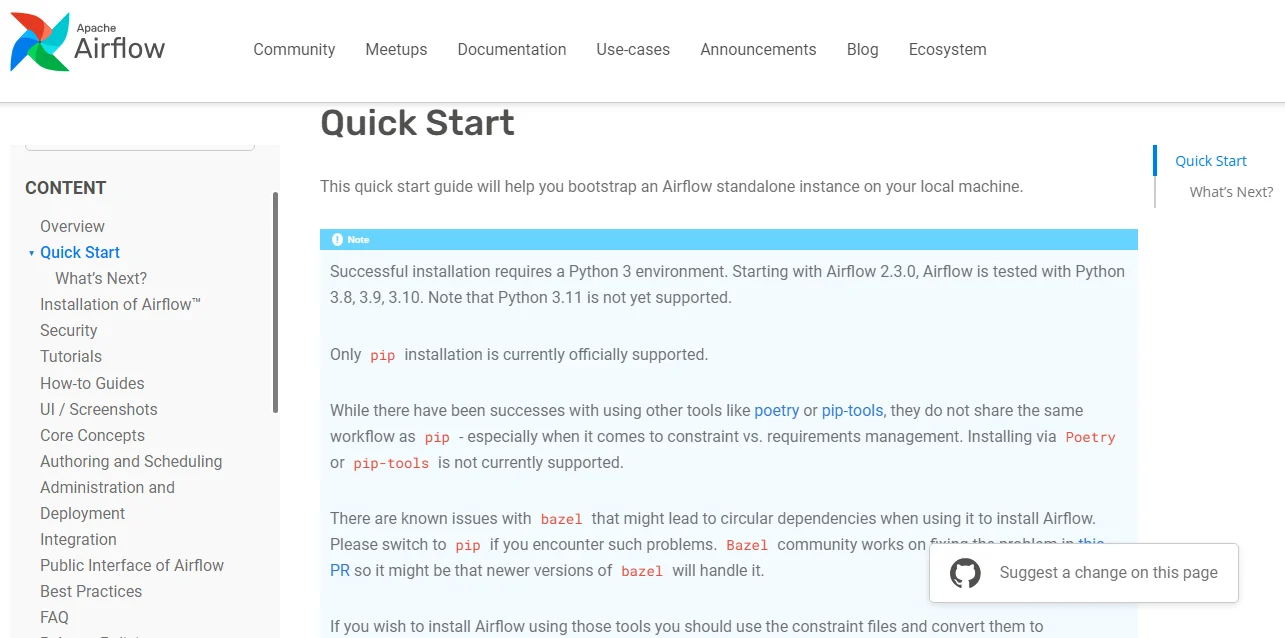 Airflow’s documentation is potentially challenging for newcomers.