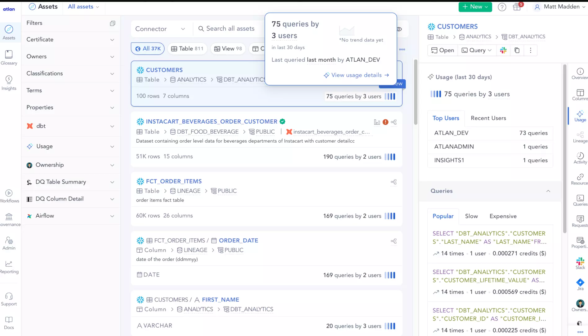 Data asset profiles for complete context