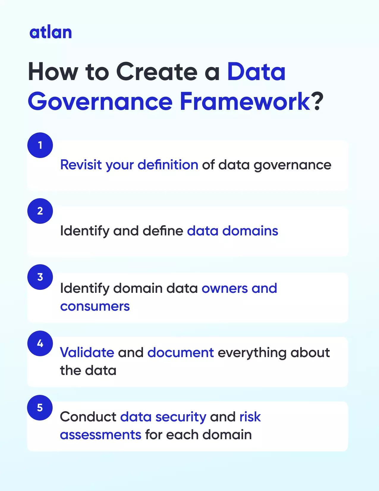 How to create a data governance framework?