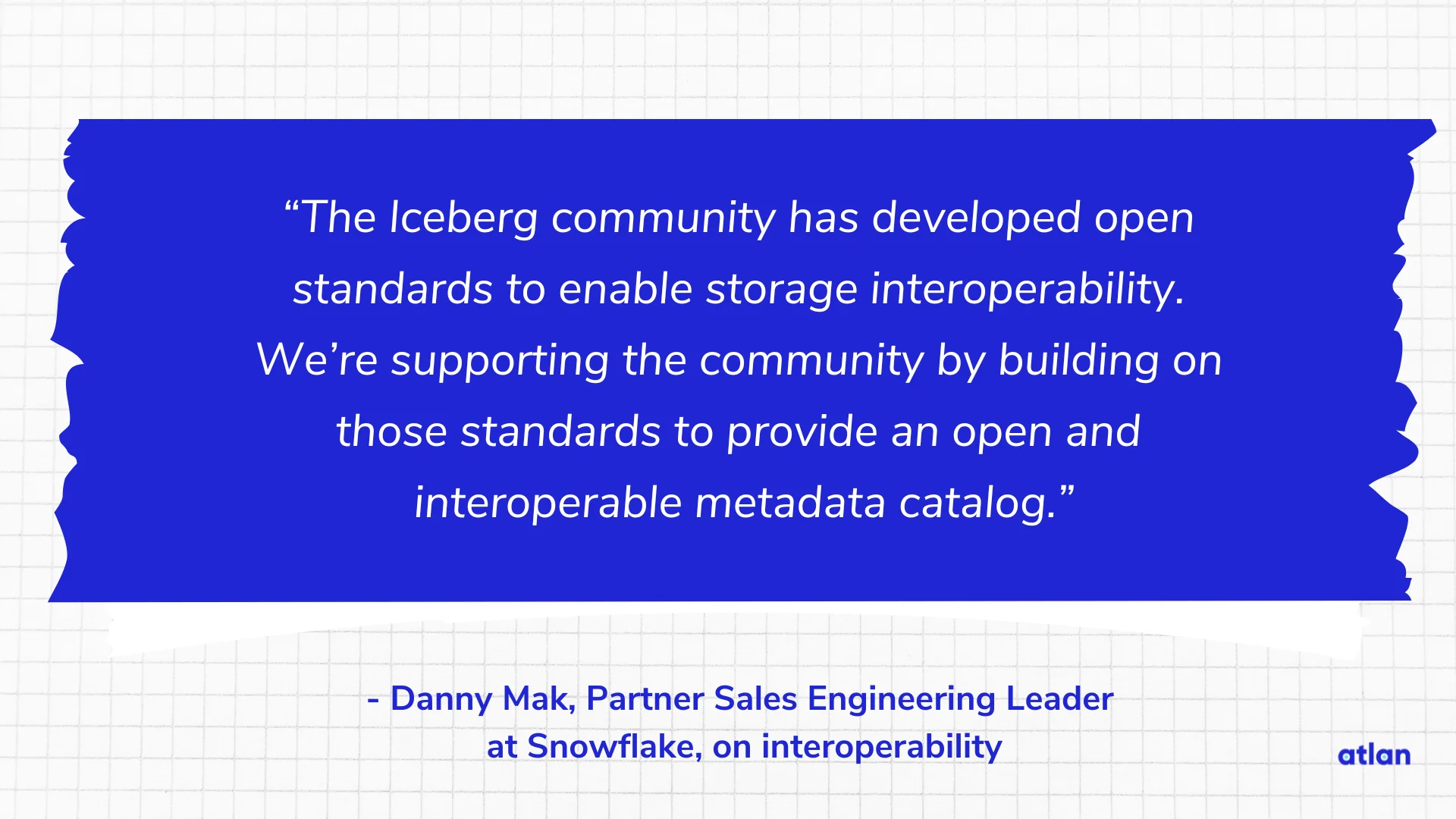 Iceberg community has developed open standards to enable storage interoperability