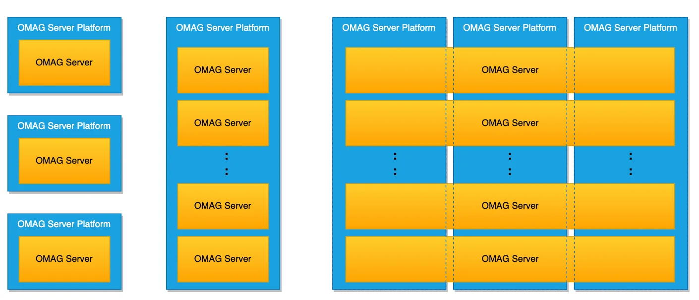 The various ways of setting up an OMAG Server Platform