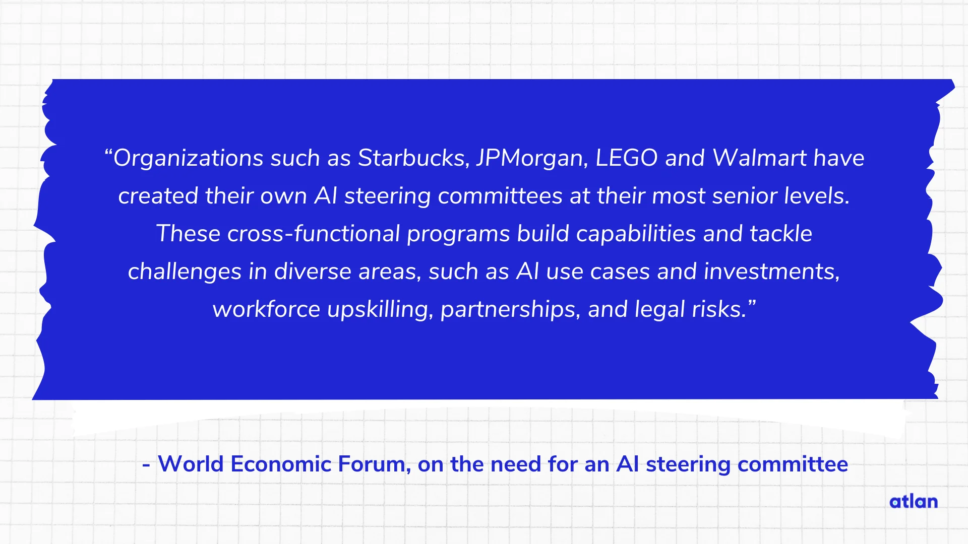 World Economic Forum on the need for an AI steering committee