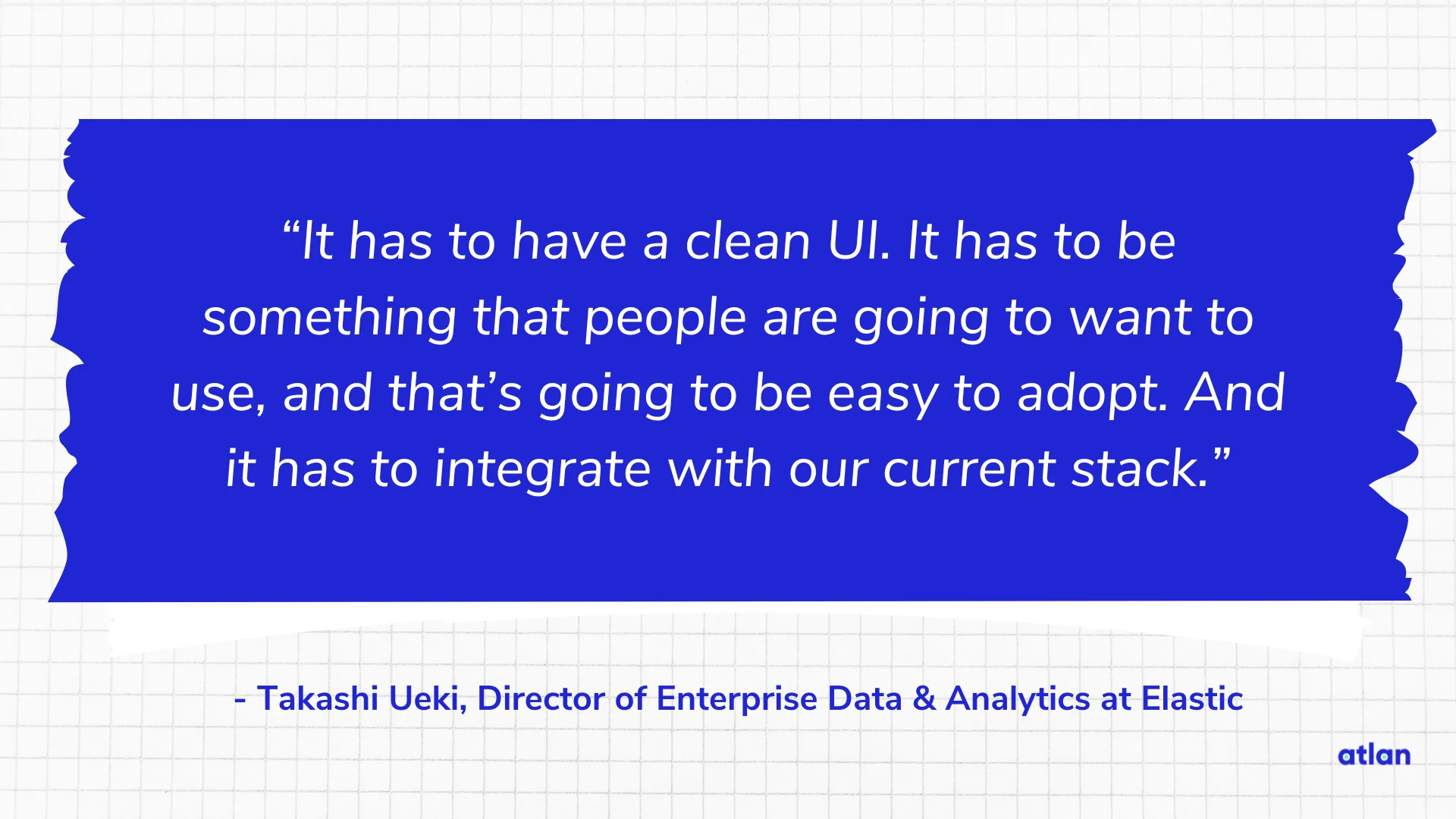 Takashi Ueki, Director of Enterprise Data & Analytics, on the best data catalog for Elastic