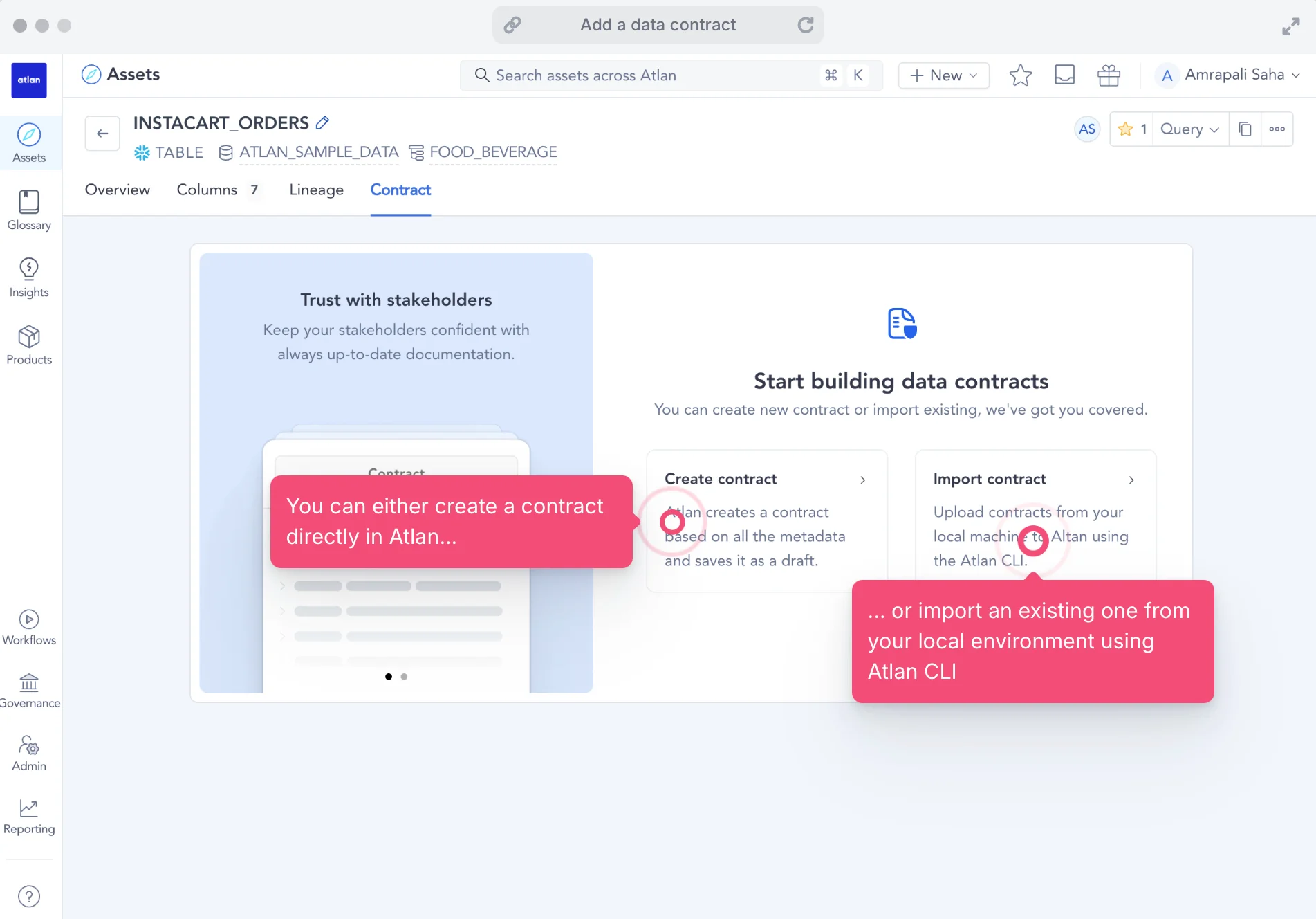 Data contracts in Atlan Data contracts in Atlan