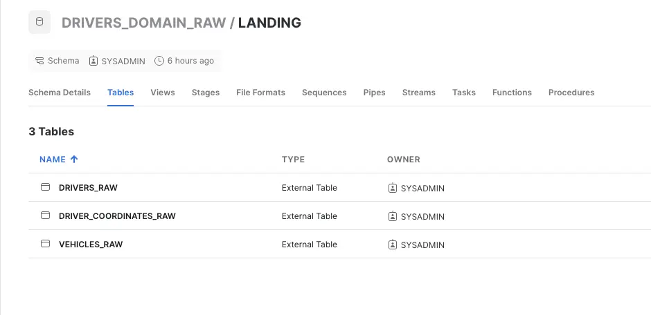 Driver domain Raw - snowflake data mesh setup guide