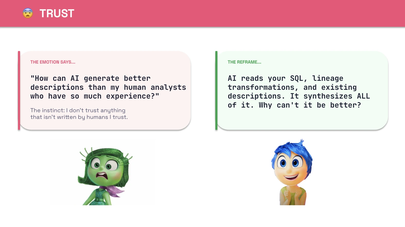 Trust in AI context agents — seeing is believing