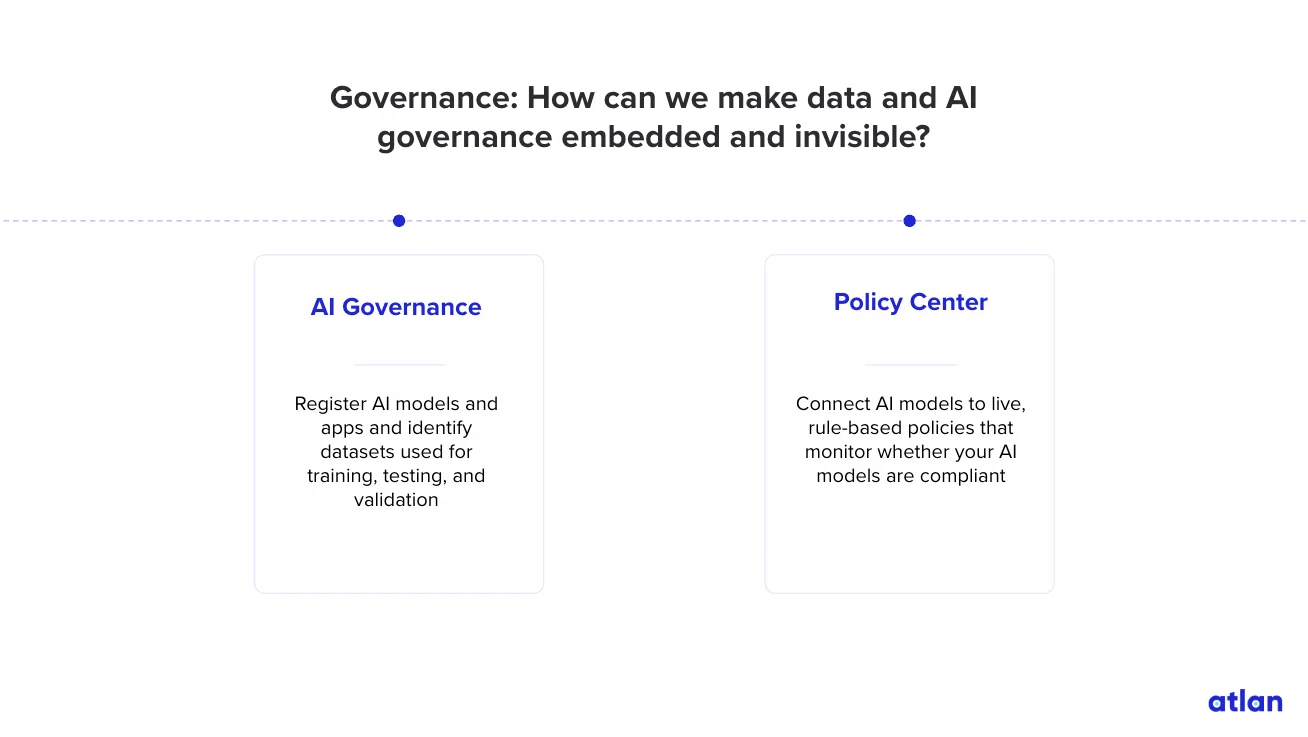 How can we make data and AI governance embedded and invisible? 