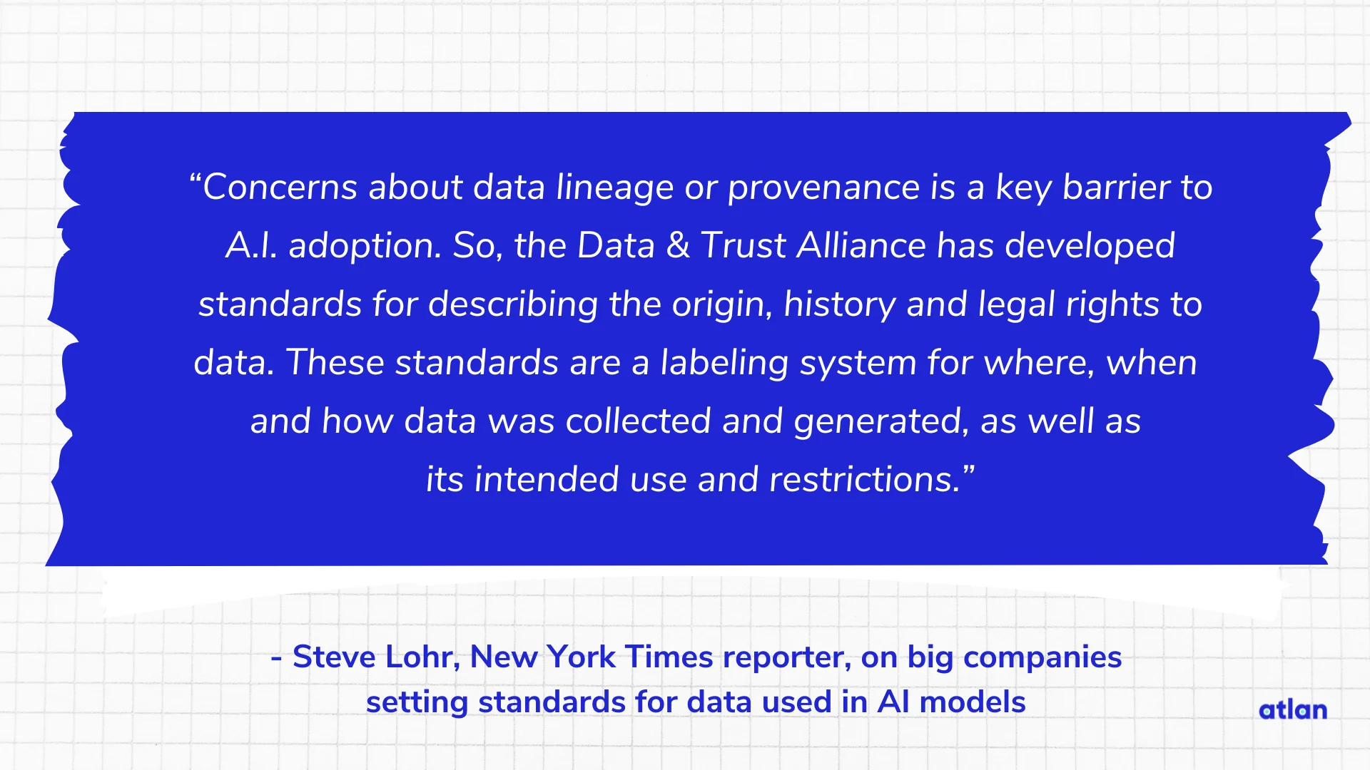 Steve Lohr, New York Times reporter, on big companies setting standards for data used in AI models