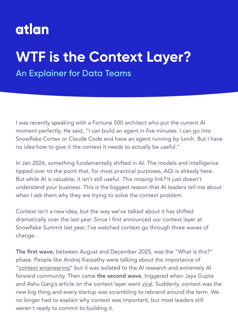 WTF Is the Context Layer ebook page preview